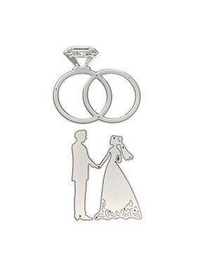 Wedding Rings & Couple Metal Die Cuts Scrapbooking Card Making Wedding Decor